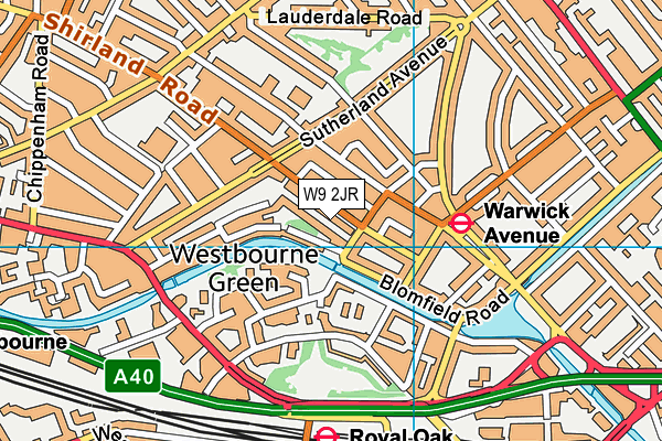 W9 2JR map - OS VectorMap District (Ordnance Survey)