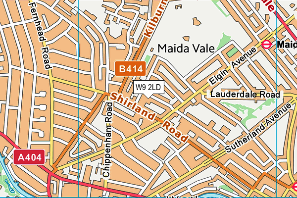 W9 2LD map - OS VectorMap District (Ordnance Survey)