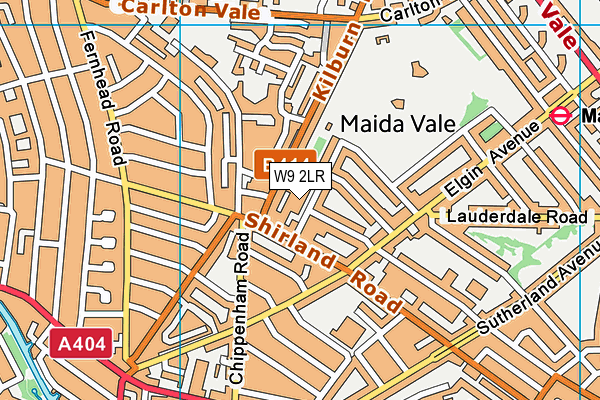 Essendine Primary School map (W9 2LR) - OS VectorMap District (Ordnance Survey)