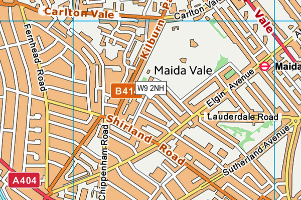 W9 2NH map - OS VectorMap District (Ordnance Survey)