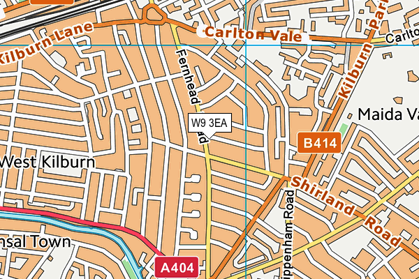 W9 3EA map - OS VectorMap District (Ordnance Survey)