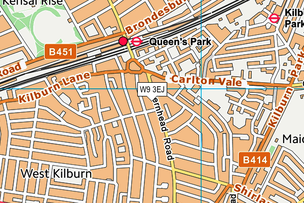 St Luke's CofE Primary School map (W9 3EJ) - OS VectorMap District (Ordnance Survey)