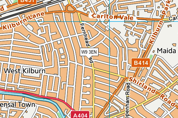 W9 3EN map - OS VectorMap District (Ordnance Survey)