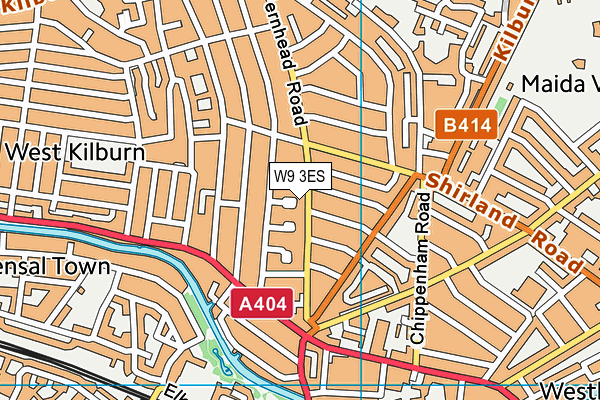 W9 3ES map - OS VectorMap District (Ordnance Survey)