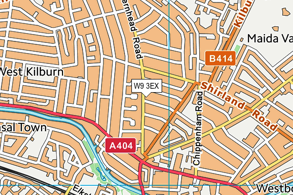 W9 3EX map - OS VectorMap District (Ordnance Survey)