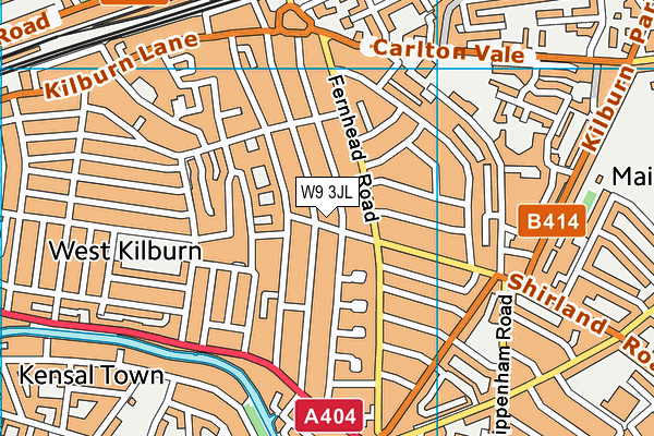 W9 3JL map - OS VectorMap District (Ordnance Survey)