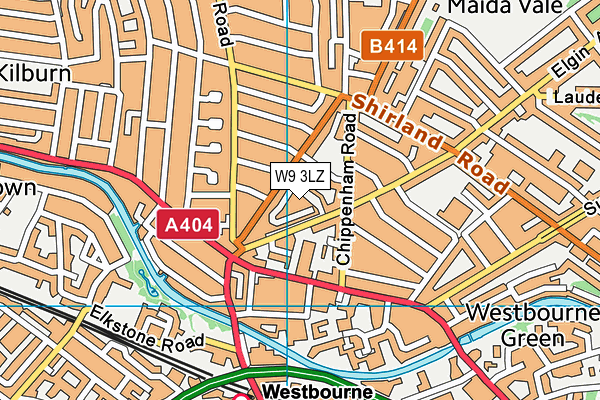W9 3LZ map - OS VectorMap District (Ordnance Survey)