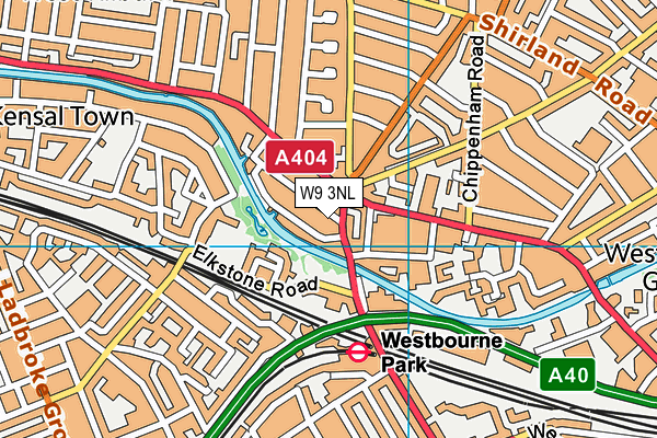 W9 3NL map - OS VectorMap District (Ordnance Survey)