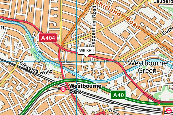 W9 3RJ map - OS VectorMap District (Ordnance Survey)