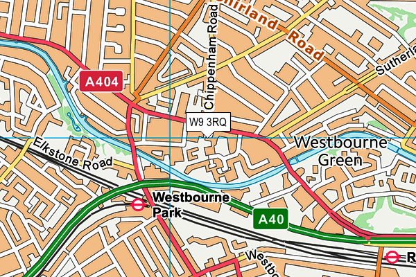 W9 3RQ map - OS VectorMap District (Ordnance Survey)