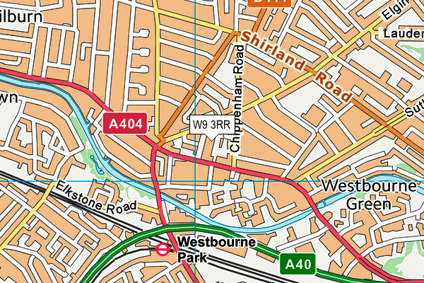 W9 3RR map - OS VectorMap District (Ordnance Survey)