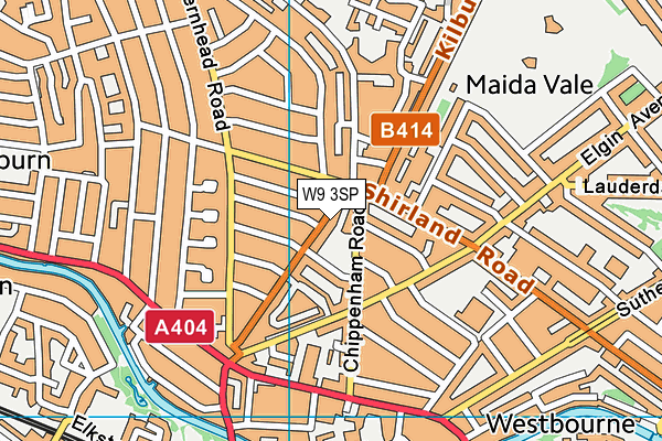 W9 3SP map - OS VectorMap District (Ordnance Survey)