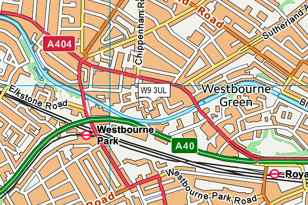 W9 3UL map - OS VectorMap District (Ordnance Survey)