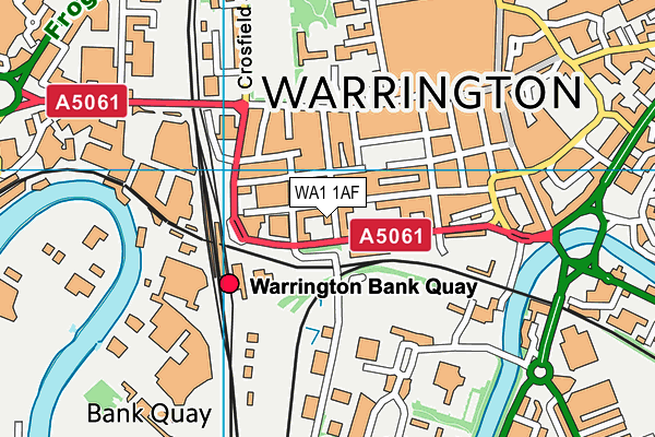 WA1 1AF map - OS VectorMap District (Ordnance Survey)