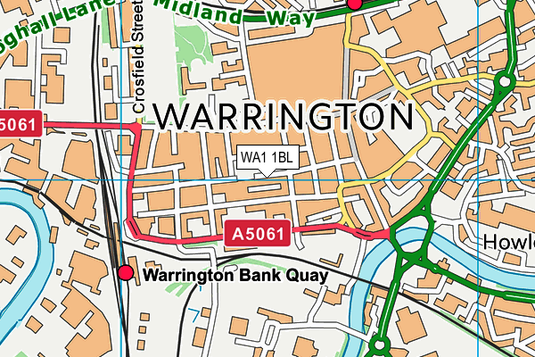 WA1 1BL map - OS VectorMap District (Ordnance Survey)