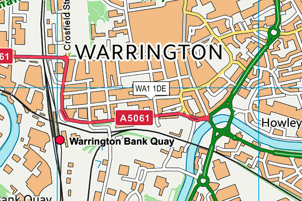 WA1 1DE map - OS VectorMap District (Ordnance Survey)