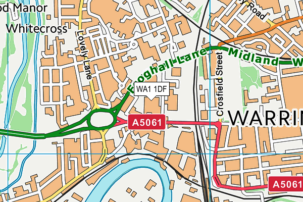 WA1 1DF map - OS VectorMap District (Ordnance Survey)