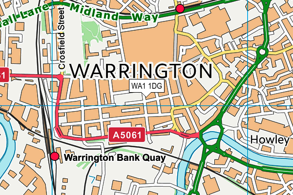 WA1 1DG map - OS VectorMap District (Ordnance Survey)