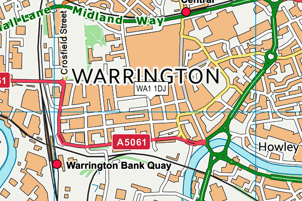 WA1 1DJ map - OS VectorMap District (Ordnance Survey)