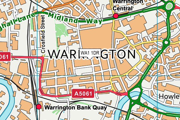 WA1 1DR map - OS VectorMap District (Ordnance Survey)