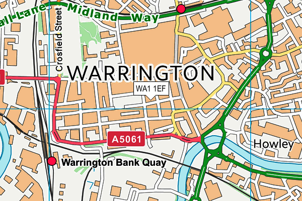 WA1 1EF map - OS VectorMap District (Ordnance Survey)