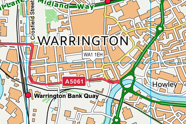 WA1 1EH map - OS VectorMap District (Ordnance Survey)