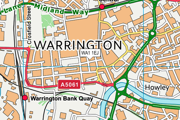WA1 1EJ map - OS VectorMap District (Ordnance Survey)