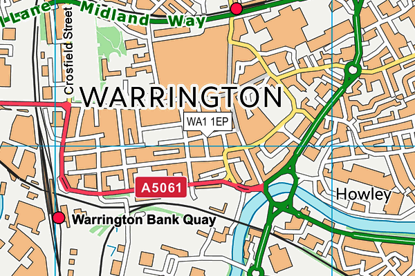 WA1 1EP map - OS VectorMap District (Ordnance Survey)