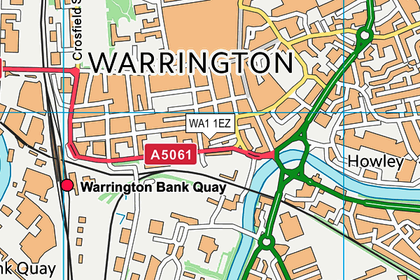WA1 1EZ map - OS VectorMap District (Ordnance Survey)