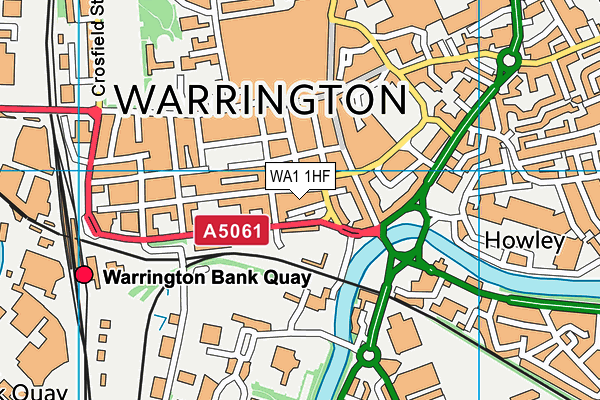 WA1 1HF map - OS VectorMap District (Ordnance Survey)