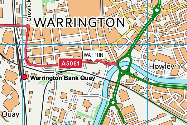 WA1 1HN map - OS VectorMap District (Ordnance Survey)