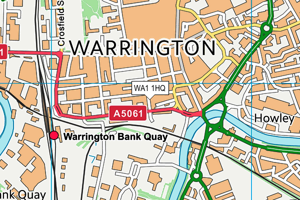 WA1 1HQ map - OS VectorMap District (Ordnance Survey)