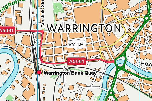 WA1 1JA map - OS VectorMap District (Ordnance Survey)