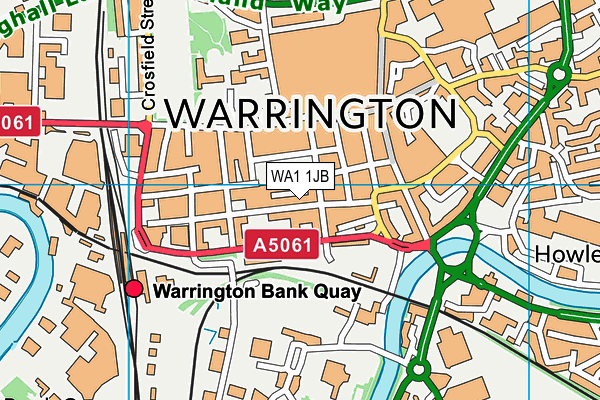 WA1 1JB map - OS VectorMap District (Ordnance Survey)