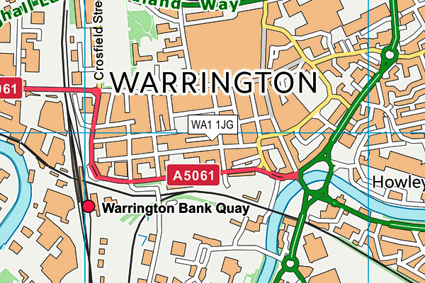 WA1 1JG map - OS VectorMap District (Ordnance Survey)