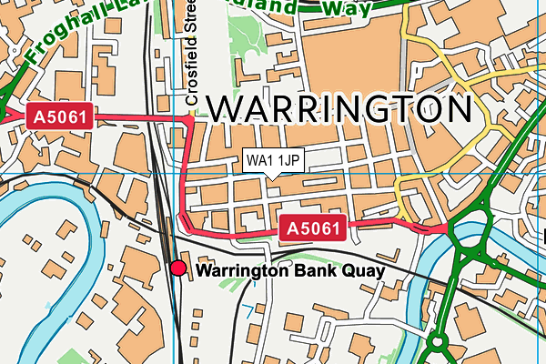 WA1 1JP map - OS VectorMap District (Ordnance Survey)