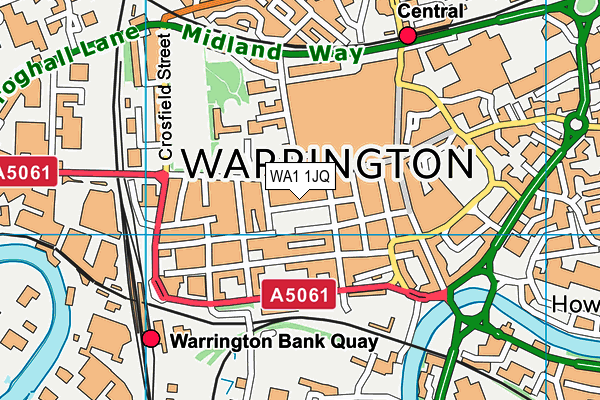 WA1 1JQ map - OS VectorMap District (Ordnance Survey)