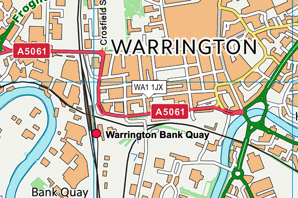 WA1 1JX map - OS VectorMap District (Ordnance Survey)