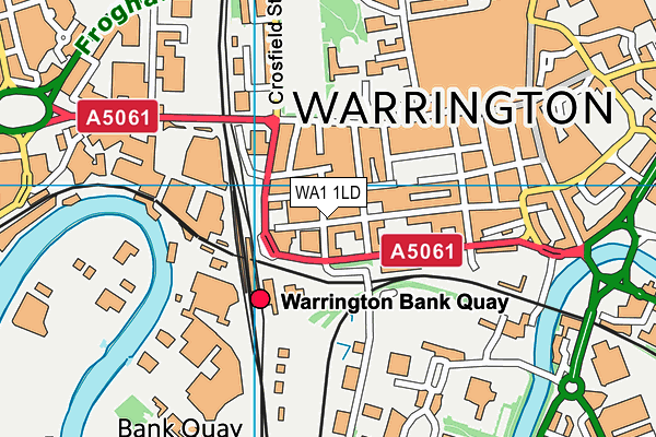 WA1 1LD map - OS VectorMap District (Ordnance Survey)