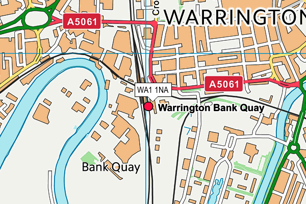 WA1 1NA map - OS VectorMap District (Ordnance Survey)