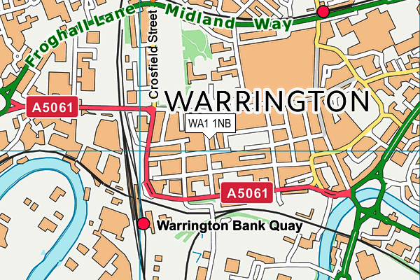 WA1 1NB map - OS VectorMap District (Ordnance Survey)