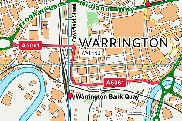 WA1 1NU map - OS VectorMap District (Ordnance Survey)