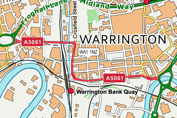 WA1 1NZ map - OS VectorMap District (Ordnance Survey)