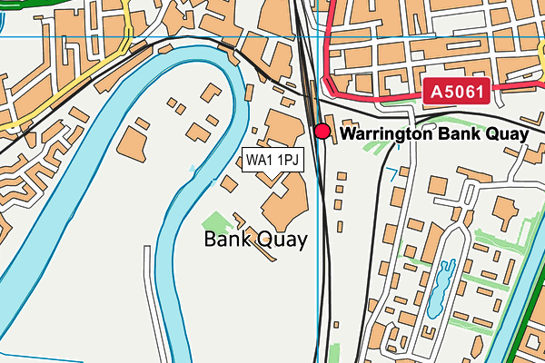 WA1 1PJ map - OS VectorMap District (Ordnance Survey)