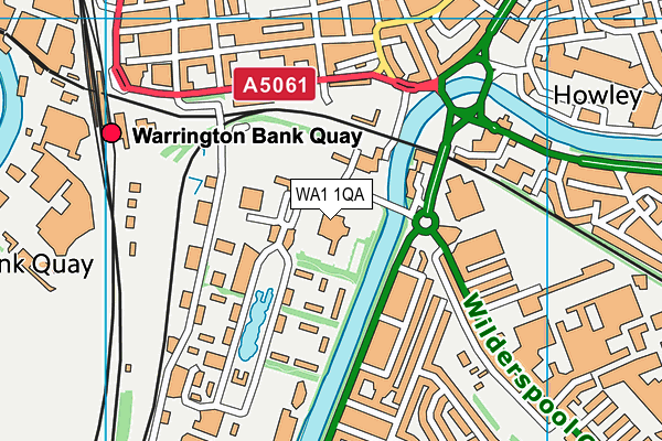 Village Gym (Warrington) map (WA1 1QA) - OS VectorMap District (Ordnance Survey)