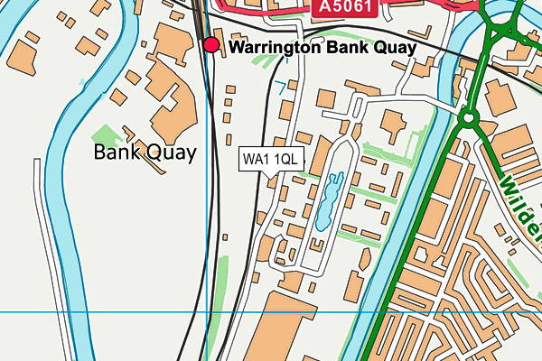 WA1 1QL map - OS VectorMap District (Ordnance Survey)