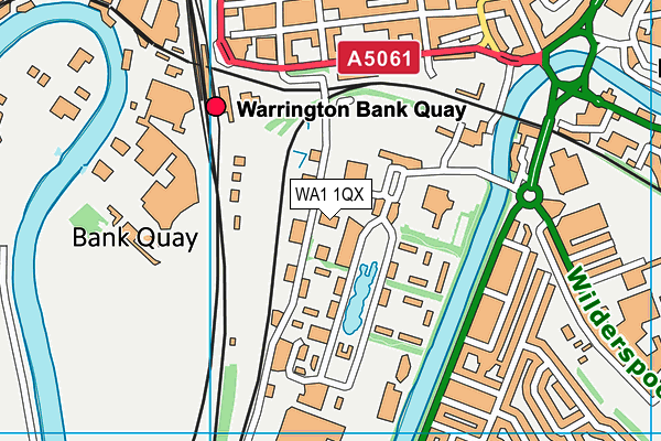 WA1 1QX map - OS VectorMap District (Ordnance Survey)