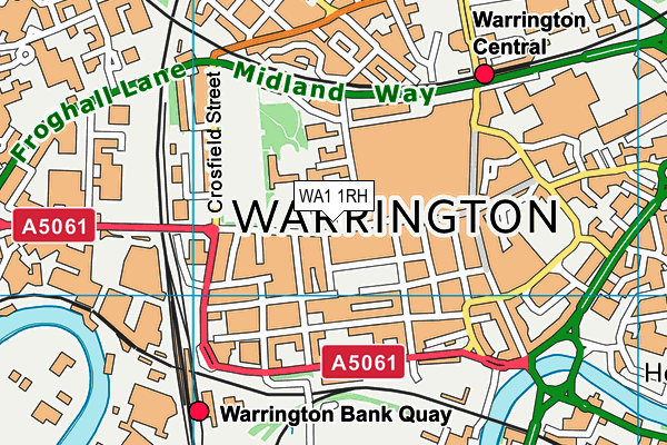 WA1 1RH map - OS VectorMap District (Ordnance Survey)