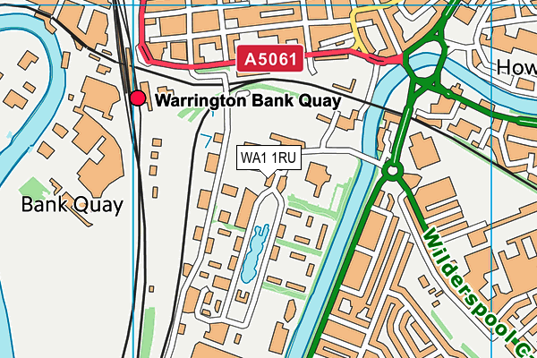 WA1 1RU map - OS VectorMap District (Ordnance Survey)