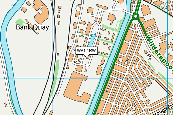 WA1 1RW map - OS VectorMap District (Ordnance Survey)
